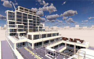 Outside day view of John Lewis Headquarters: 171 Victoria Street