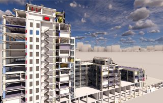 John Lewis Headquarters from outside with floors shown