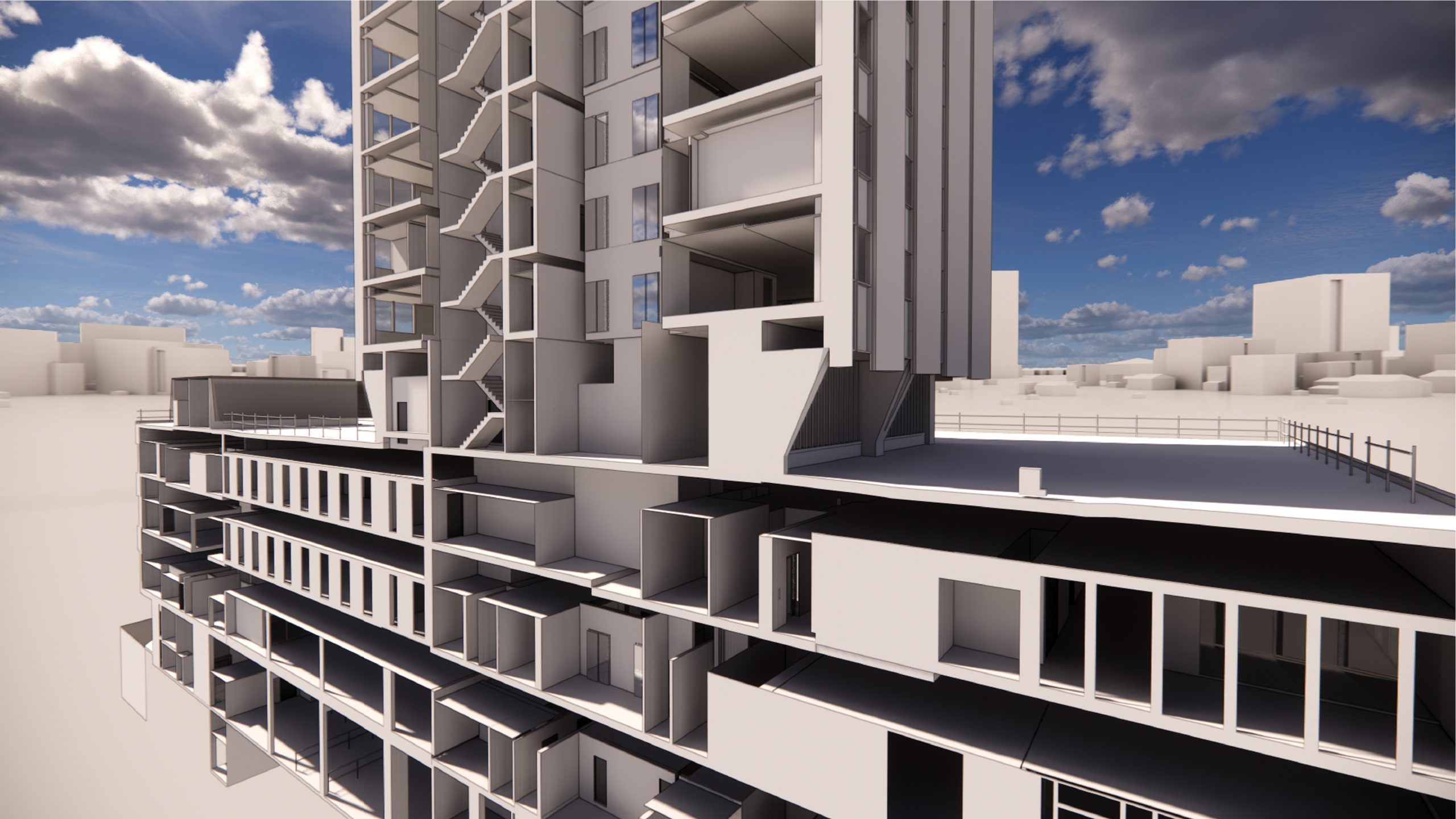 The Echo Building, Liverpool, 3D rendering