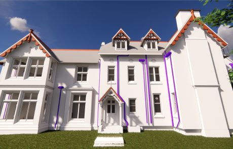 Leicester University 3d rendering with utilities