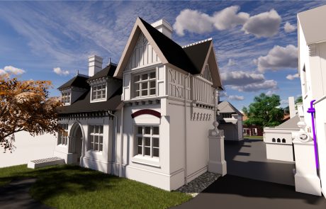 Leicester University, Rendering 3D, detached house
