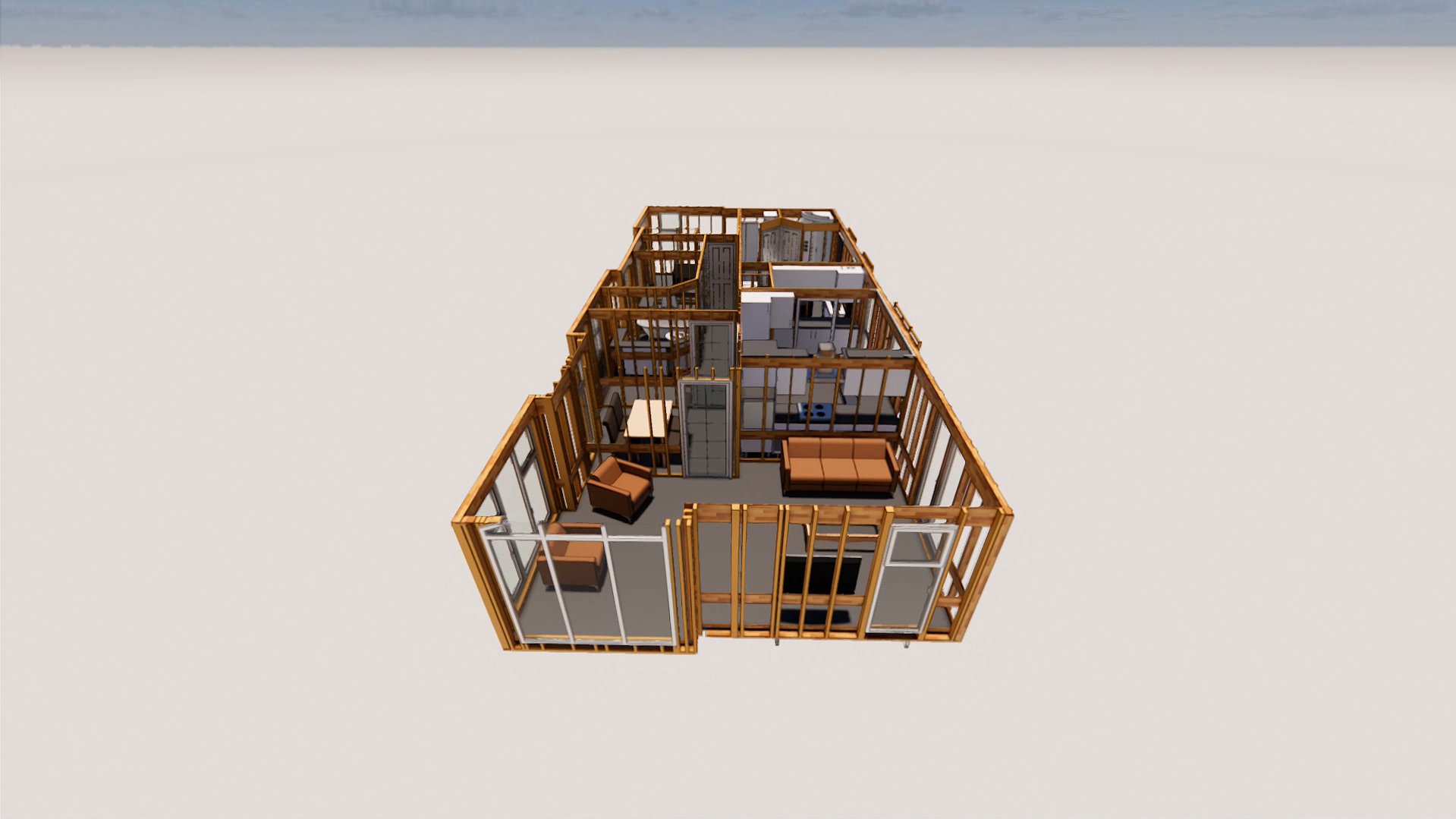 Top view of Prefabricated Park Home, Stately Albion, no walls