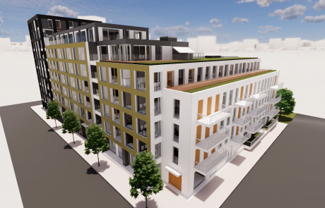 Street view model of Kings Cross Quarter, London