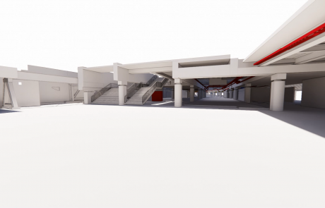 Rendering International Terminal, Waterloo, Utilities corridor