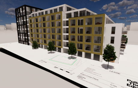 Model of Kings Cross Quarter, London with building information