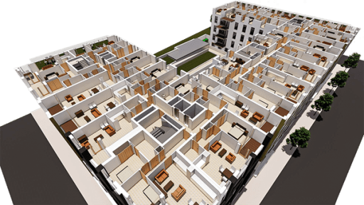 BIM model of block of flats